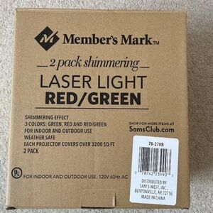 Member’s Mark Laser Light Red/Green - 2 pack